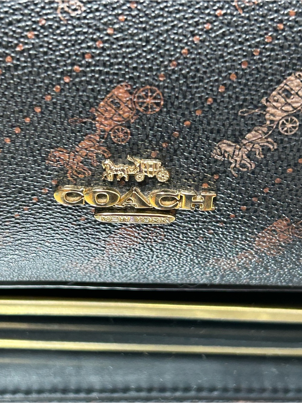 Coach Horse and Carriage Coated Canvas Tote w/Yellow Tag Approx. 14 x 9 x 4. - Picture 6 of 17
